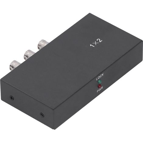 Adaptateur répartiteur SDI 1 entrée 2 sorties 1080p compatible SDHD3GSDI avec indicateur LED 100-240 V (prise UE)