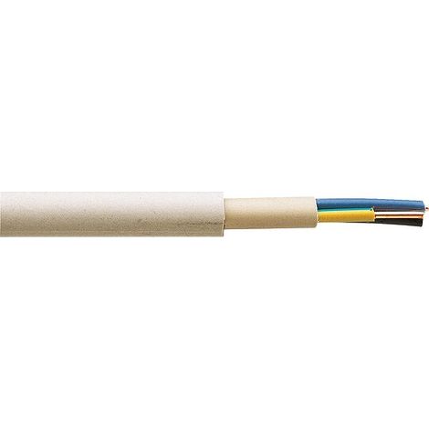 Isolierte Starkstromleitung, NYM-J, 4 x 1,5 mm² grau - Rolle 100 m
