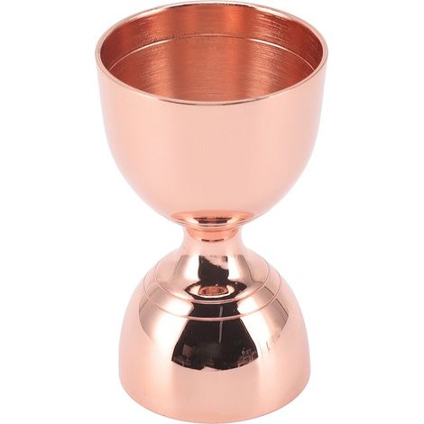 Doseur à cocktail 30/60 ml en acier inoxydable durable et de haute précision, à large ouverture, pour liqueurs à cocktail. Finition or rose. (1/5)