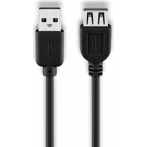 GOOBAY USB 2.0 Verlängerung 68625 Hi-Speed, A/A, 0,6 m, schwarz