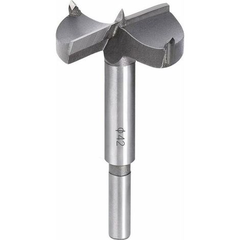 Mèche à bois 42 mm – Carbure cémenté pour perçage précis – Trous propres à fond plat dans bois et contreplaqué – Compatible perceuses (1/5)