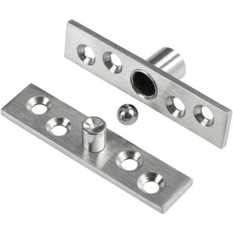 Lot de 2 charnières pivotantes à 360° en acier inoxydable pour porte cachée 100 mm x 23,7 mm