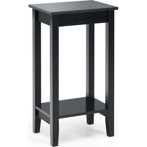 Mesa auxiliar ligera 40,5 x 29 x 73,5 cm almacenaje práctico y multifuncional estilo moderno madera negra 200013885