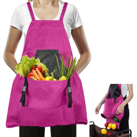 Tablier porte-outils pour extérieur — Tablier à grande poche pour jardinage, récolte et cueillette — Sac à dos porte-outils à attache rapide