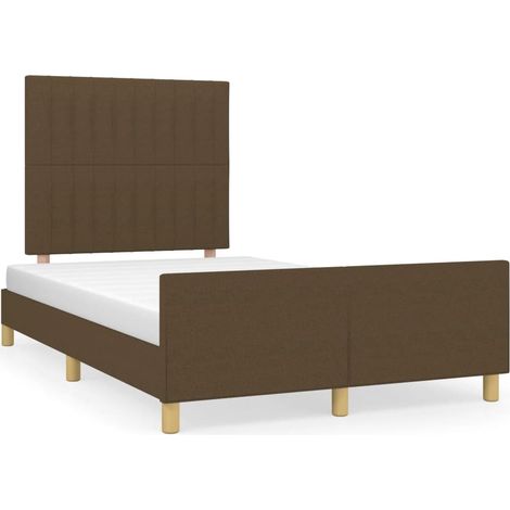 Maison Exclusive - Bettgestell ohne Matratze Dunkelbraun 120x190