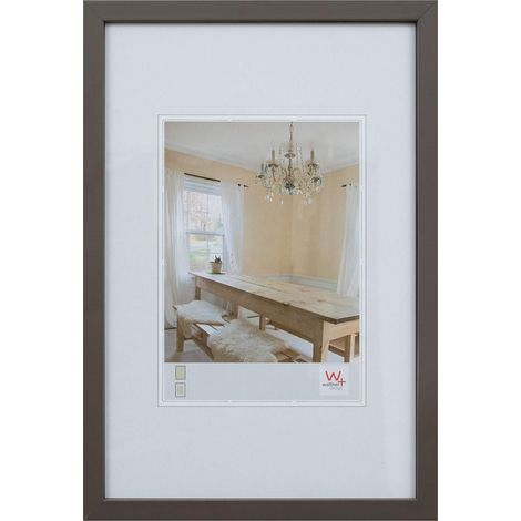 Cadre photo gris 21 x 29,7 cm (DIN A4) Cadre porte-documents Cadre en bois (1/5)