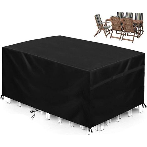 Housse De Protection Pour Mobilier De Jardin, Bâche Oxford 420d, Imperméable, Résistante À L'hiver Et Aux Uv (200 X 160 X 70 Cm) (1/5)
