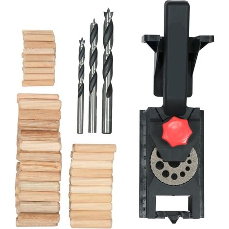 DIMA PER FORI A TASCA GUIDA SPINATURA TASSELLI ANGOLO LEGNO 6 8 10 mm 166to