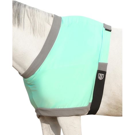 Couvertures de soins pour chevaux avec protection d'épaule anti-frottement pour chevaux, légère et extensible en nylon avec rembourrage en polaire, empêche la couverture de frotter (1/5)