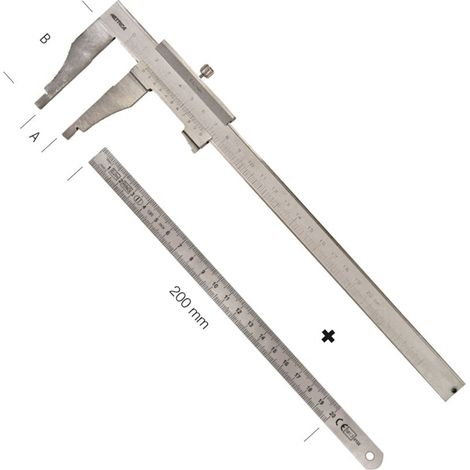 Pata de guillotina cromo 200 mm 0,02 mm