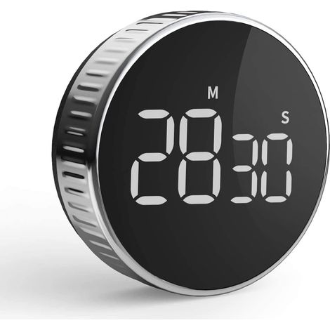 Minuteur de cuisine, minuteur de cuisine à compte à rebours, idéal pour les formations culinaires, minuteur magnétique numérique, écran LCD, commande rotative, outil de gestion du temps