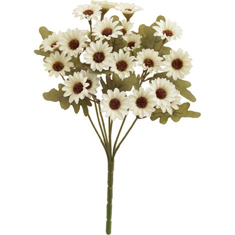 Fleurs Artificielles - Chrysanthèmes Et Marguerites Faux Automne - Décoration Intérieure Extérieure Pour Pot Jardinière Balcon - Lot De 7 Bouquets (1/5)