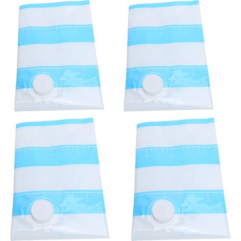 Sac de rangement sous vide réutilisable pour vêtements, couettes et couvertures, avec entrée d'air de 3,5 cm, 60 x 40 cm (1/5)