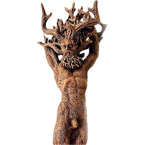 Statue de déesse de la forêt en résine, sculpture d'arbre divin en résine, objet de décoration pour jardin, balcon ou bureau, 16 x 5 x 5 cm