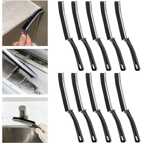 10 Pieces Hard-Bristled Crevice Cleaning Brush, Gap Cleaning Brush, Multifunctional Joint Cleaning Brush, Window Groove Cleaning Brush, Detailing Brush for Tile Floors, Kitchen, Bathroom (1/5)
