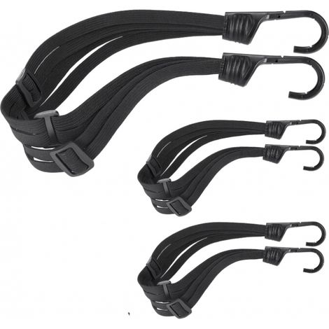 Lot de 3 tendeurs de vélo robustes avec crochets et boucles coulissantes (1/5)