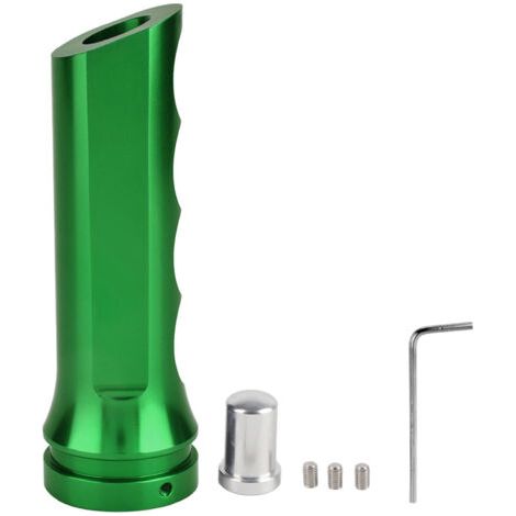 Funda universal de aluminio para la maneta del freno de mano del coche, color verde. (1/5)