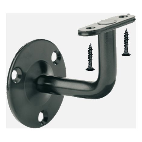 Burger – Support de main courante fixe en bois pour installation intérieure – Fixation murale robuste – Pour rampe 2 mètres – 2 supports recommandés