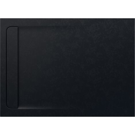 Receveur de douche extra plat en Stonex® Aquos - 1400x1000mm - Noir (1/2)