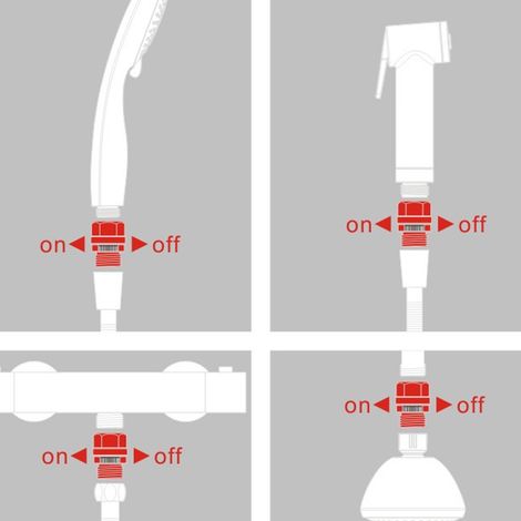 Durchflussregler für Duschköpfe, Adapter mit 1/2-Zoll-Absperrventil, Kupferkörper mit Keramikkern, langlebige Qualität und hohe Zuverlässigkeit für Badezimmeraccessoires (1/5)