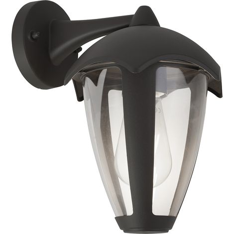 Applique Campanula Alluminio Grigio Policarbonato Trasparente 1 Luce E27 (1/5)
