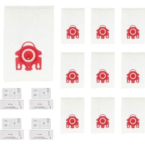 Kit de Sacs Compatibles avec les Aspirateurs Miele : 10 Sacs+4 Microfiltres (Alternative à FJM HyClean, 10123220) LBQ49 (1/3)