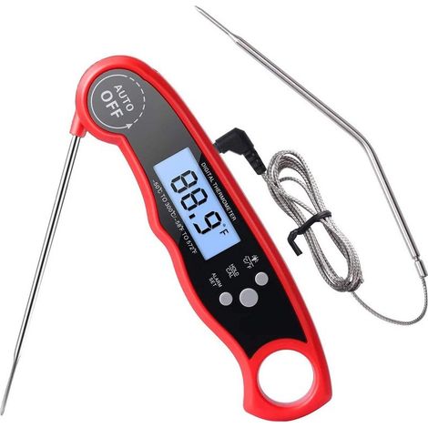 Thermomètre de cuisine - Sonde LCD numérique - Rapide et précis - Alarme de température - Thermomètre pour grillades/barbecue (1/3)