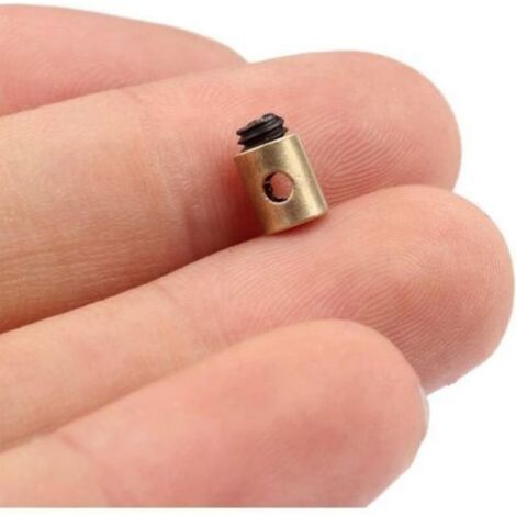 Serre-Câble - Laiton - 5 x 6 mm - Pour Câbles jusqu'à Ø2 mm - Moto Scooter Vélo Tondeuse - 10 Pièces (1/5)