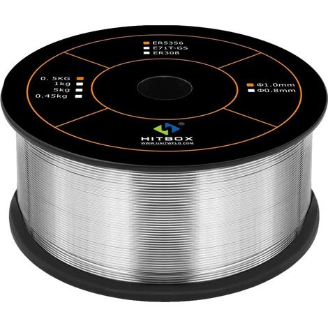 Alambre de soldadura, 0,5 kg de aleación de aluminio, 1,0 mm de diámetro, 0,5 kg, 1,0 mm (1/5)