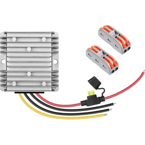 Convertisseur DC 12V à 24V, Convertisseur DC 12V à 24V 15A 360W avec fusible, Connecteur Rapide étanche, Convertisseur DC Boost pour voiturette de Golf, éclairage LED, Automobile (1/5)