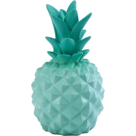 Décoration de bureau en résine en forme d'ananas bleu, figurine de style nordique pour maison, bureau, étagère, dessus de table, 8 x 8 x 13 cm (vert) (1/5)