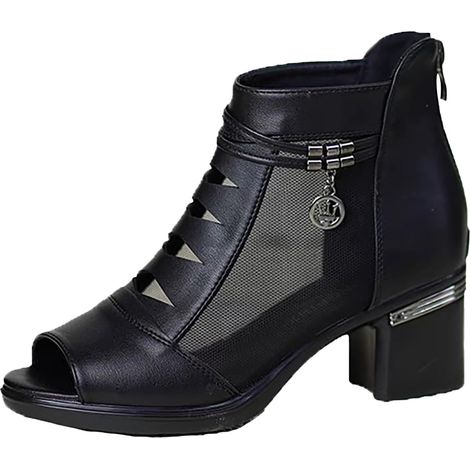 Bottes en maille pour femme - Chaussures respirantes - Chaussures décontractées unisexes - Chaussures de travail légères - Baskets de travail sportives et respirantes - Sandales plates pour femme