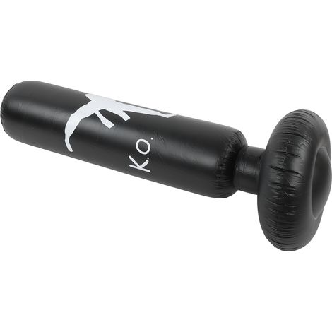 Sac de frappe gonflable adulte 1,6 m, colonne de boxe verticale épaisse, pour enfants, noir (1/5)
