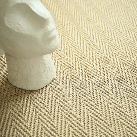 Sisal - Veracruz Chevron - Blanchi - Rouleau de 4m x 2m (1/5)