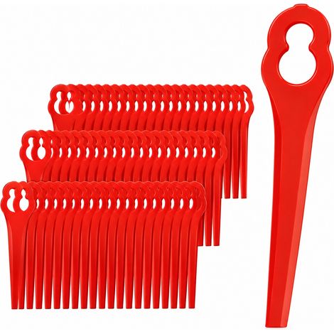 100 lames PA6 compatibles avec les coupe-bordures Einhell GE-CT 18 Li, GC-CT 18/24 Li, BG-CT 18 Li et RG-CT 18 Li. Lames de rechange en plastique compatibles. (1/5)