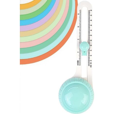 Coupeur de Papier Circulaire,Cutter Papier Portable Rotatif,Couteau de Coupe Rond en Plastique pour les Projets avec Scrapbooking,Creation des Cartes,DéCoupe Simple et Rapide,Vert