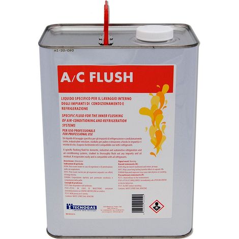 Liquido di lavaggio specifico per lavare l'interno delle tubazioni negli impianti di refrigerazione e condizionamento - 5 litri 00000011601
