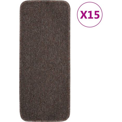 Antirutsch Stufenmatten 15 Stk. 60x25 cm Braun Rechteckig
