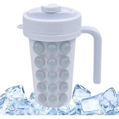 Ice Maker Cup, Squeeze Molds Flexible, Bubble Ice Maker, Stainless Steel Inner, Whiskey Cocktails Tea Coffee Home Outdoor Camping Picnic Party Family Gatherings Usage (1/5)