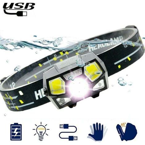 Flashlight headlamps, USB ultra bright waterproof headlights (1/4)