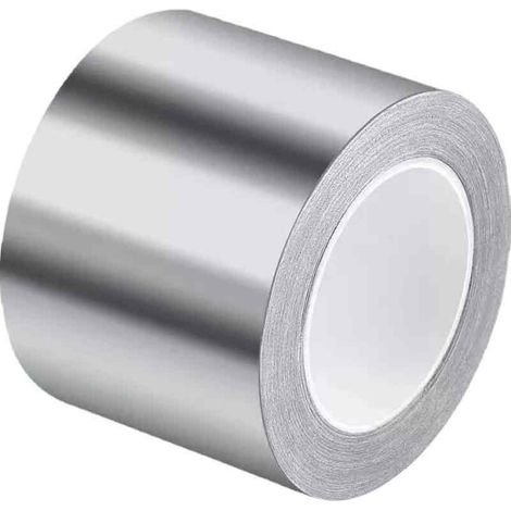 Ruban adhésif en aluminium facile à utiliser, résistant à l'huile et à l'eau, idéal pour les réparations et l'étanchéité en cuisine. Largeur : 4 cm longueur : 20 m. (1/5)