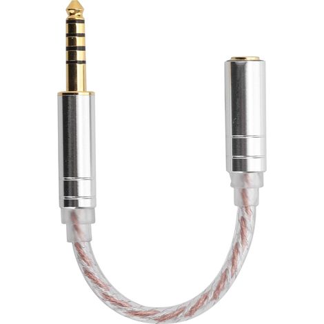 Adaptateur audio mâle vers femelle 4.4mm équilibré vers 3.5mm femelle, câble de conversion pour écouteurs compatible ZX300A et HiFiman. (1/5)