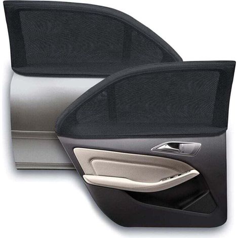 Pare-Soleil Voiture Bébé,2 Pièces Chaussette Voiture Soleil par Bloquer Les Rayons UV par Protege Soleil Voiture Arrière Enfants et Animaux (Noir) (XL)