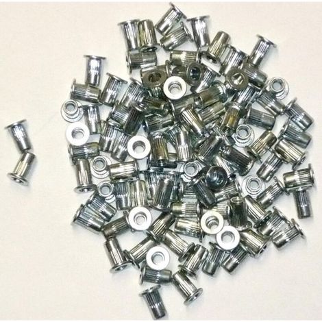 Insertos roscados de cabeza plana de 4 mm