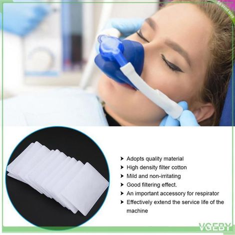 Fafeicy coton filtrant Lot De 20 Filtres De Rechange En Coton Pour Respirateur S9/S10 parapharmacie fauteuil Coton filtre blanc (1/5)