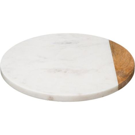 Plateau Tournant Design "Geom" 30cm Blanc (1/3)