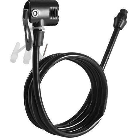 Tuyau de gonflage pour chambre à air de vélo, rallonge pour pompe à vélo, raccord pour valve de pompe, tuyau de gonflage pour pneu de vélo 125 cm (1/5)