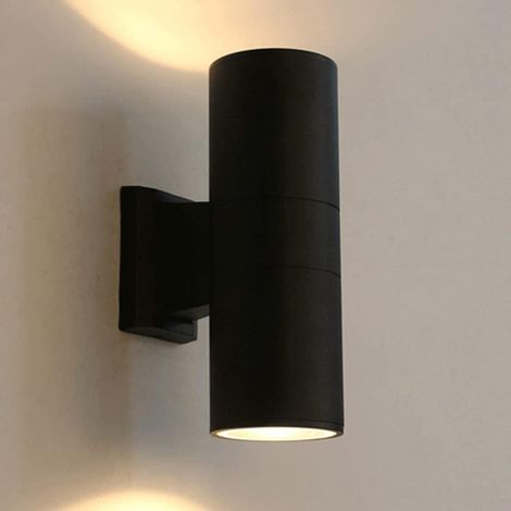 extérieure flûte LED Haut et Bas Murale avec Finition Noire linéaire Longue IP65 imperméable pour Porche extérieur de Salon côté Piscine (1/5)