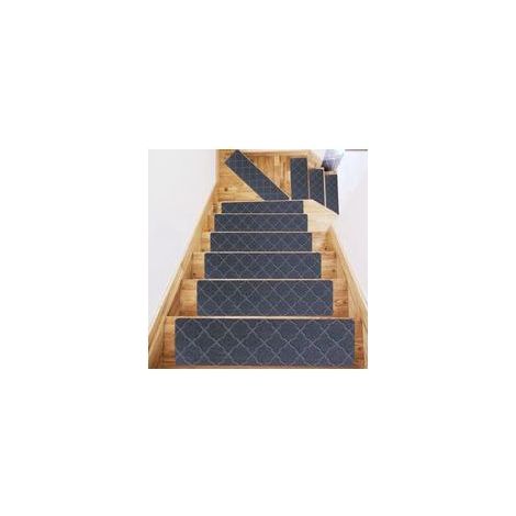Lot de 5 marches d'escalier antidérapantes - gris classique pour les enfants, les personnes âgées, les animaux de compagnie, pour la traction dans les escaliers (1/5)