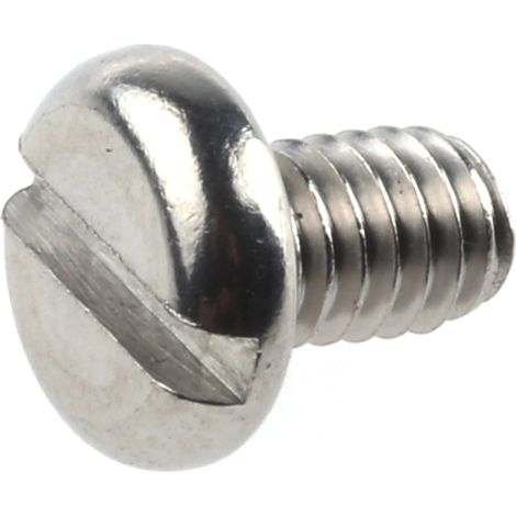 Vis à métaux RS PRO M4 à tête Cylindrique fendue en Acier Inoxydable, 6mm ( Prix pour Sachet de 100 )